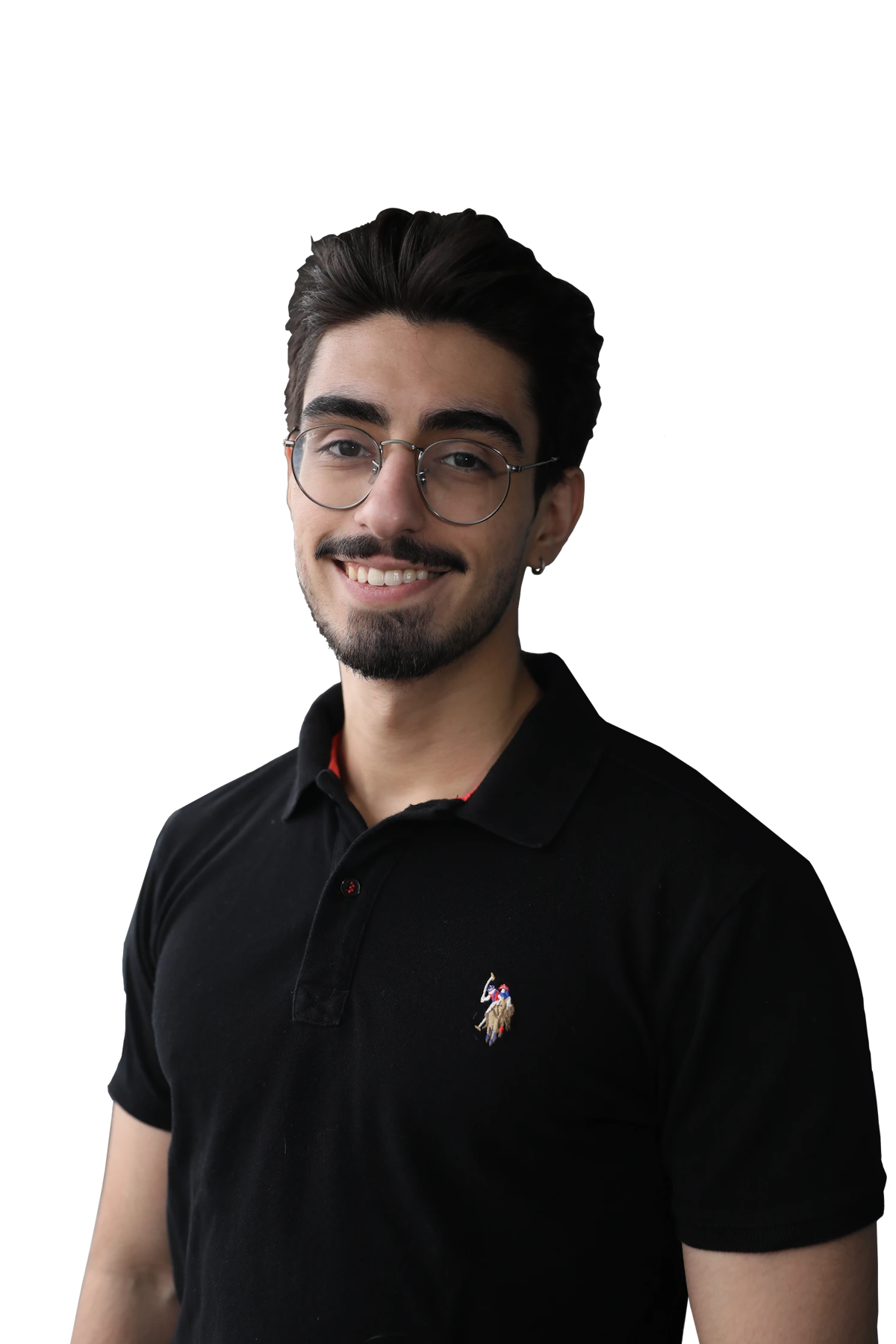 A portrait of Mohammed Abed smiling at the camera